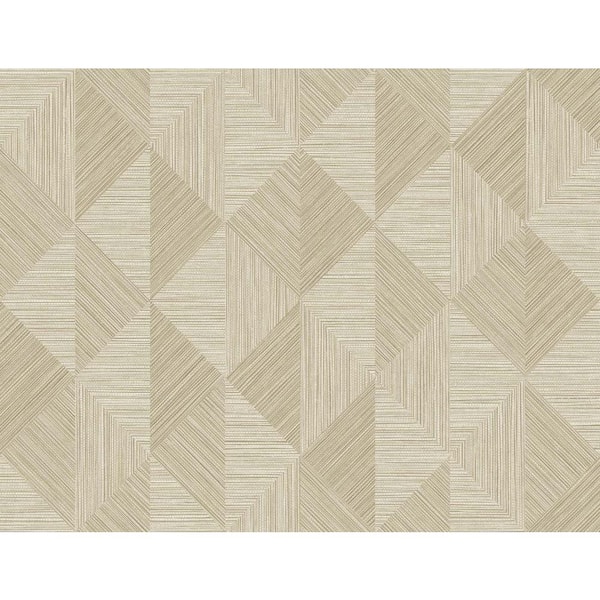 Seabrook Designs 60.75 sq. ft. Sandy Diamond Inlay Embossed Vinyl Unpasted Wallpaper Roll