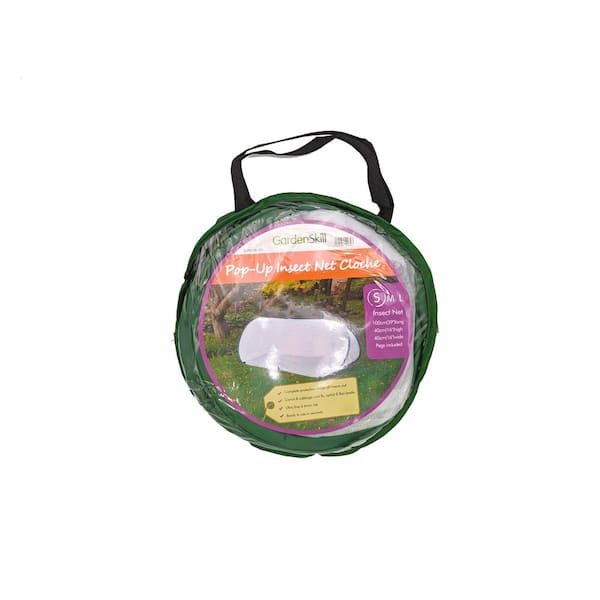 Bosmere 39 in. L x 16 in. W x 16 in. H English Garden White Nylon Pop-Up Insect and Pest Plant Protection Net Cloche
