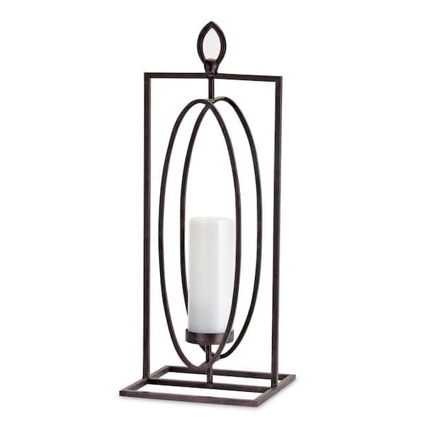 HomeRoots Black Metal Hurricane Set of 2-Pack