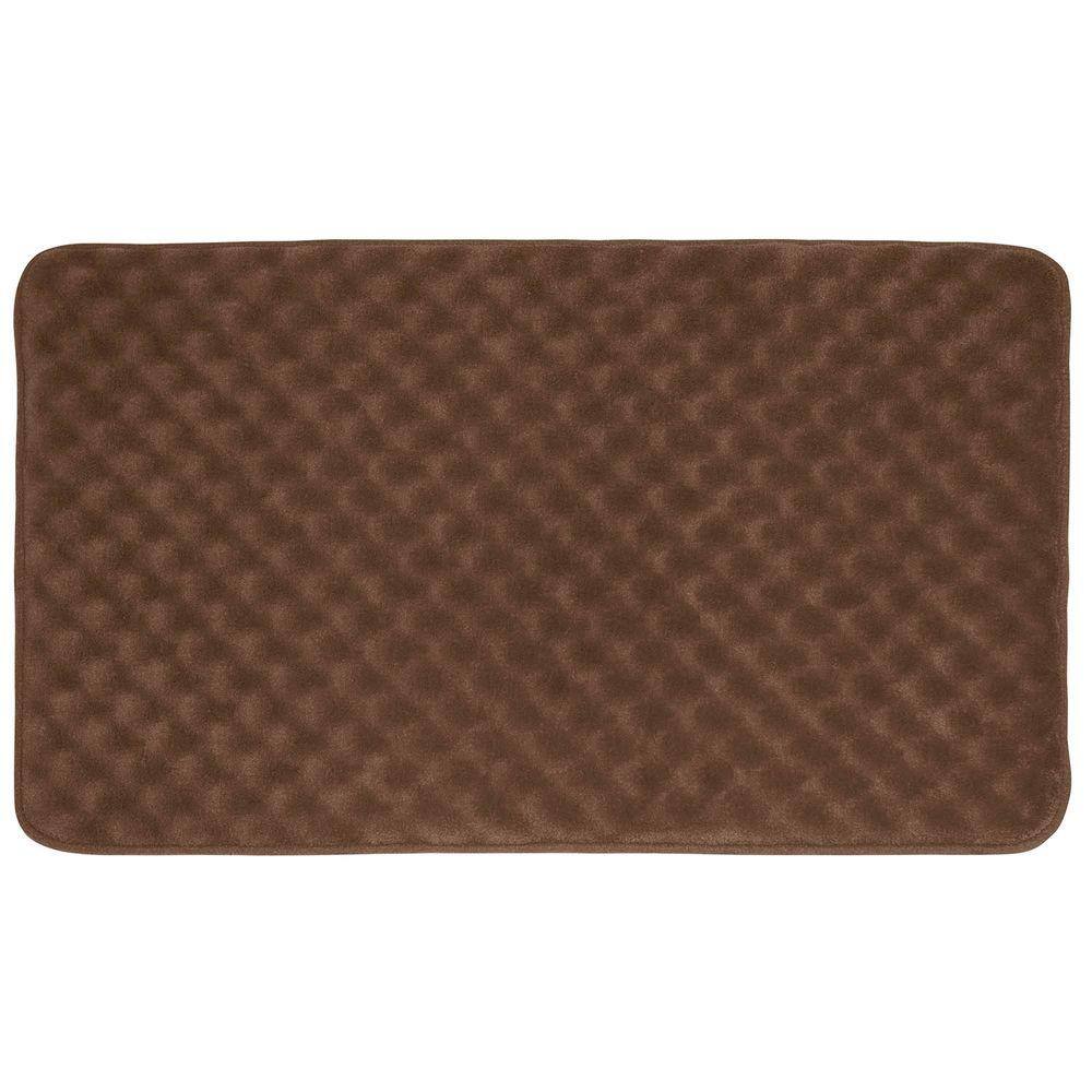 Massage Mocha 20 in. x 32 in. Memory Foam Bath Mat