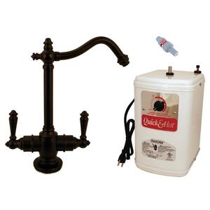 Victorian 2-Handle Instant Hot and Cold Water Dispenser in Oil Rubbed Bronze