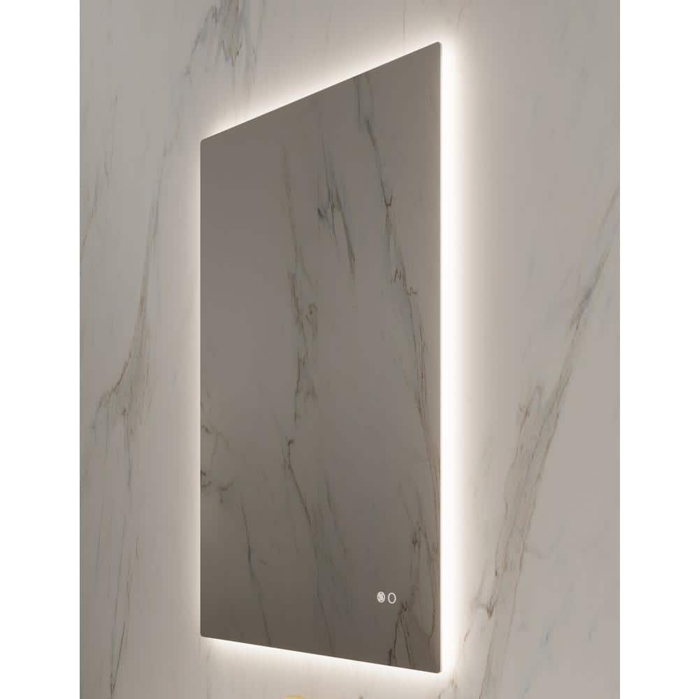 Kuoni 24 in. W. x 36 in. H Rectangular Frameless Wall Mounted Bathroom Vani