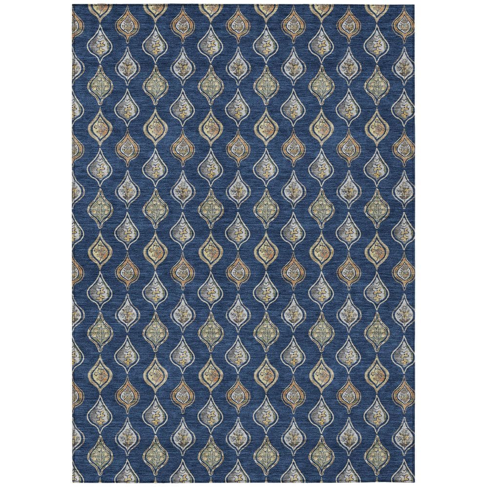 Chantille Machine Washable Indoor/Outdoor Abstract ACN2632 Navy 9 ft. x 12 ft. Area Rug price history on PriceWatchPro