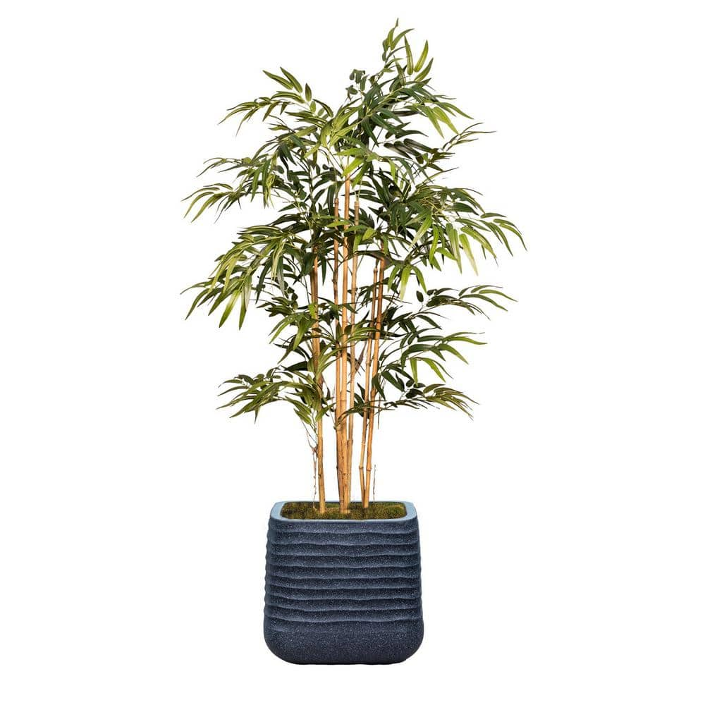 ANGELES HOME 5 ft. Green Artificial Bamboo Silk Tree Indoor-Outdoor  Decorative Planter in Pot,Faux Fake Tree Plant HW59-8CK-514 - The Home Depot