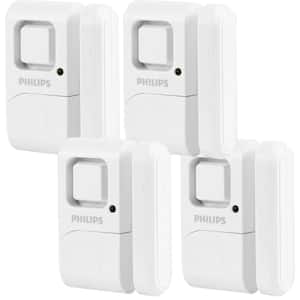 Battery Operated Magnetic Wireless Door/Window Alarm (4-Pack)
