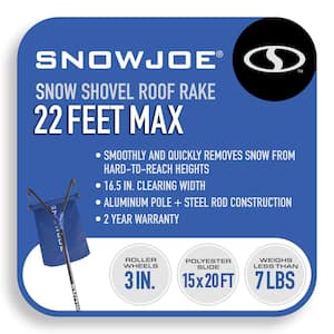 22 ft. Reach Snow Removal Roof Rake with 20 ft. Debris Slide