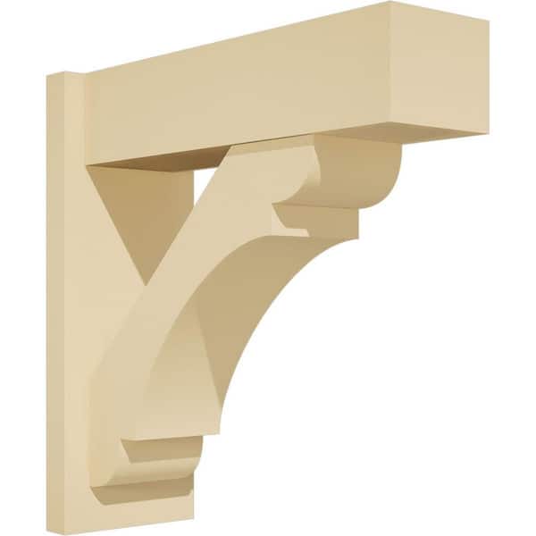 Ekena Millwork Olympic 7 in. W x 20 in. H x 20 in. D Signature Urethane Polyurethane Outlooker with Block Ends