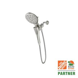 Verso 8-Spray Patterns with 1.75 GPM 7 in. Wall Mount Dual Shower Heads with Infiniti Dial in Spot Resist Brushed Nickel