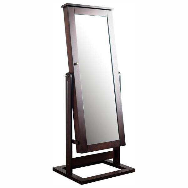 HIVES HONEY Cheval Pinboard Walnut Jewelry Mirror 2005210 The Home Depot