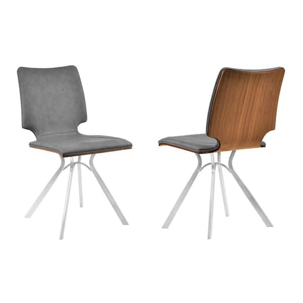 Armen Living Marley Grey Dining Chair (Set of 2)
