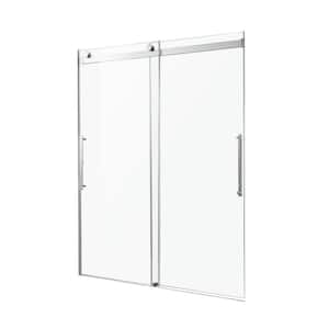 Dama Series 48 in. W x 76 in. Frameless Sliding Shower Door with Handle in Chrome