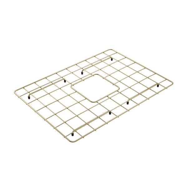 BOCCHI 21.25 in. L x 15.25 in. W Bottom Grid 2.0 in Brushed Gold for 24 in. 1137 Single Bowl Sink