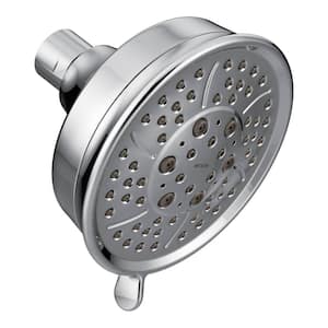 4-Spray Patterns 4.4 in. Single Wall Mount Fixed Shower Head in Chrome