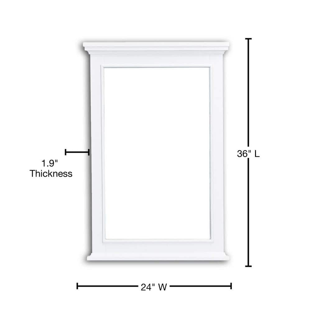 Eviva Elite Stamford 24 in. W x 36 in. H Framed Rectangular Bathroom ...