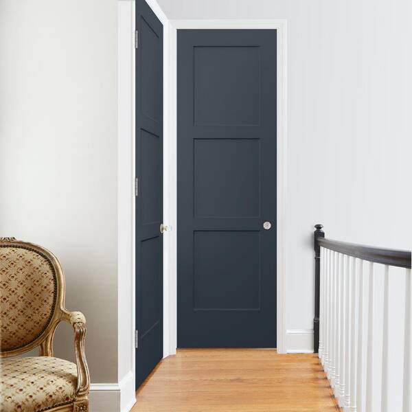 30 in. x 96 in. Birkdale Denim Stain Smooth Hollow Core Molded Composite Interior Door Slab
