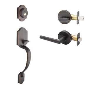 Copper Creek Heritage Tuscan Bronze Door Handleset and Waverlie