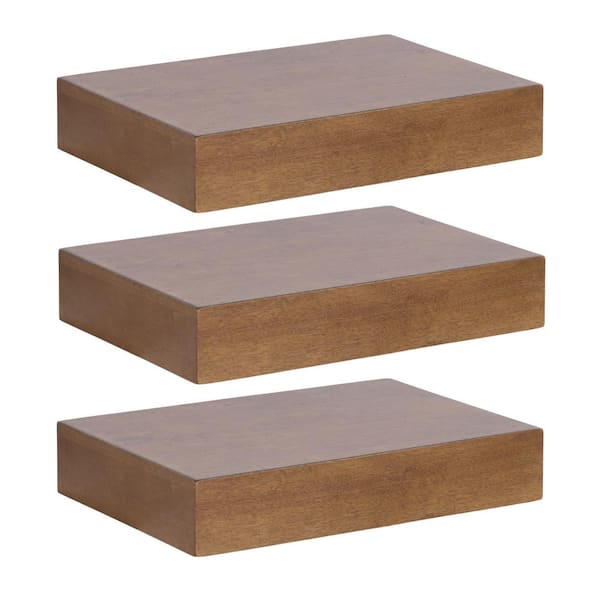 Havlock 12.00 in. W x 8.00 in. D Rustic Brown MDF Floating Shelf Decorative Wall Shelf