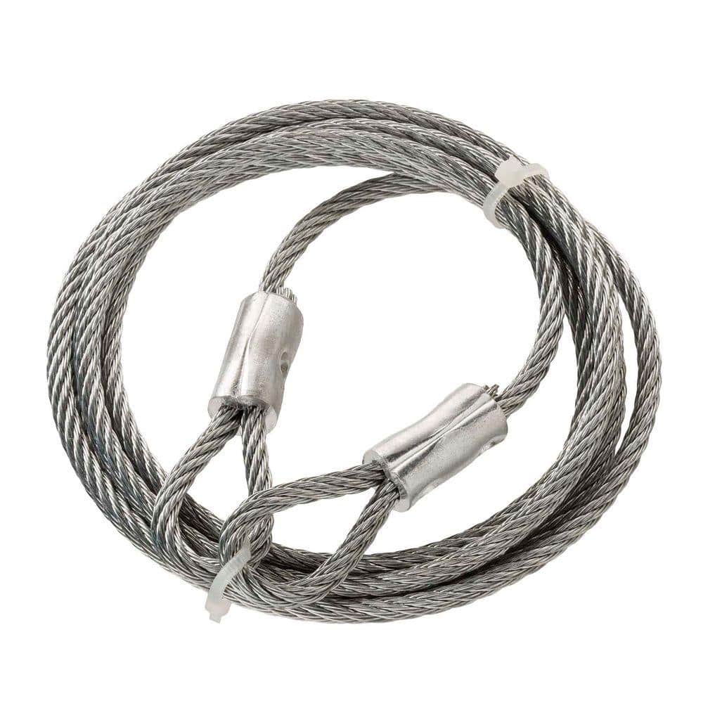 Everbilt 3/8 in. x 9 ft. Galvanized Cable Sling with Loops 803042 - The  Home Depot