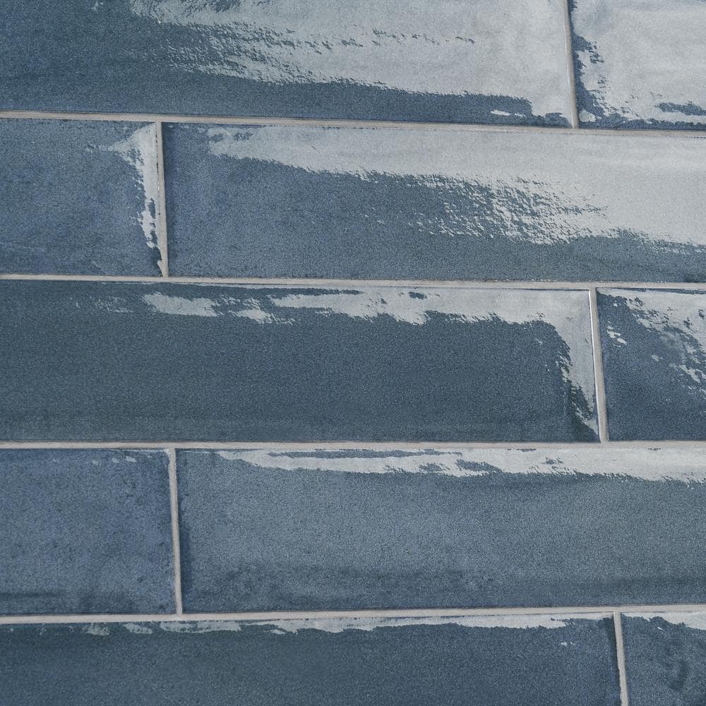 Tint 3x16 Polished Blue Porcelain Subway Wall Tile