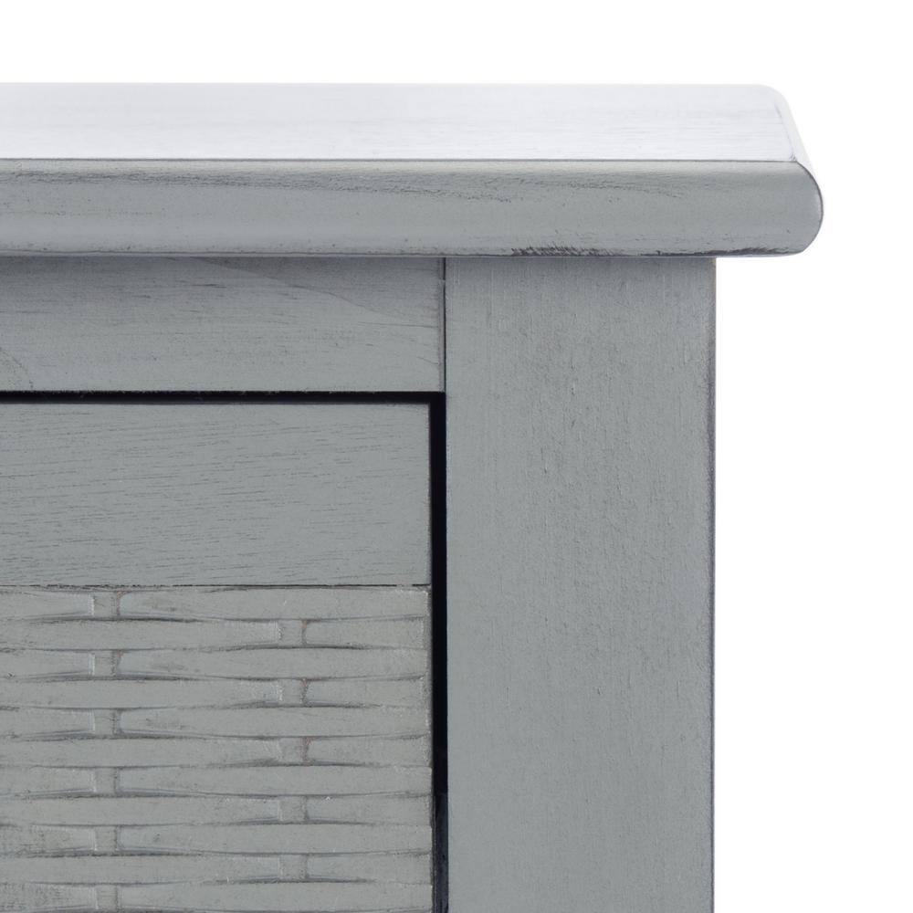 Distressed Grey Farmhouse Charm 1 Drawer Accent Table