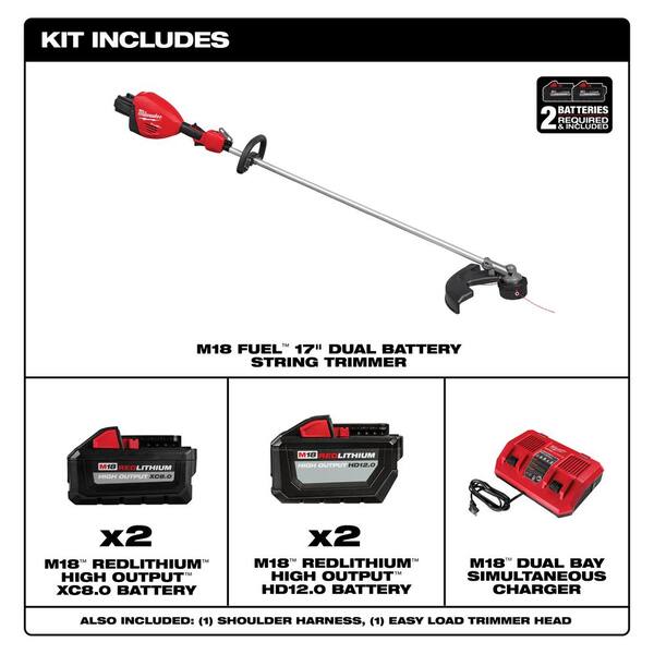Milwaukee M18 FUEL 18V Brushless Cordless 17 in. Dual Battery 