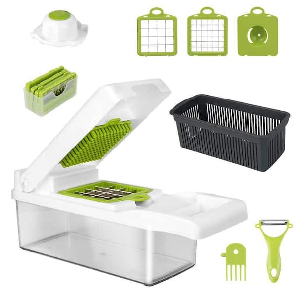 Tahanbath 12-in-1 Vegetable Chopper with Container: Slicer, Dicer, Grater & More Z-D01027HAA6V