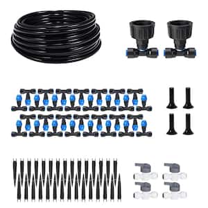 118 ft. x 1/4 in. Greenhouse Automatic Drip Irrigation Tubing Kit with 2-Way Connector and Nozzles