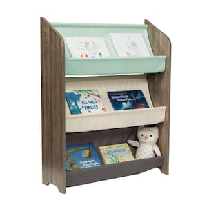 3-Tier Brown and Multi-Colored Kids Book Rack