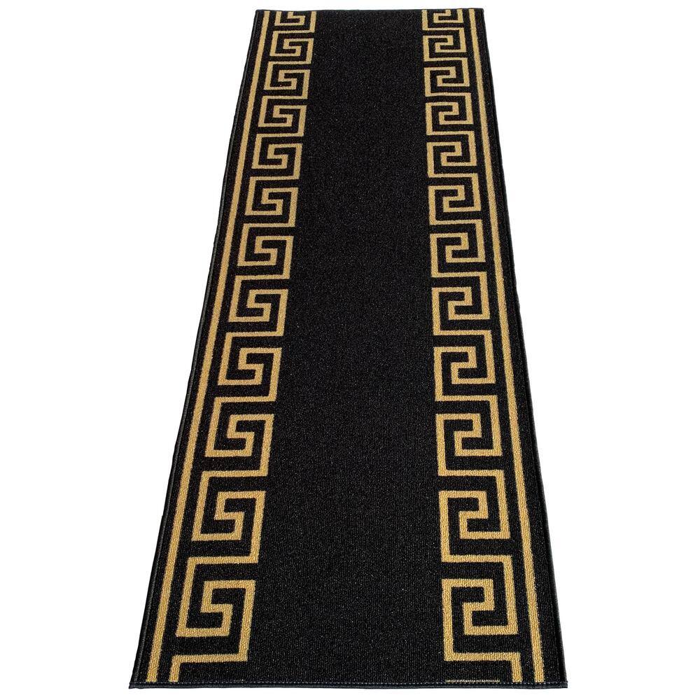 Greek Key Black and Gold 31 in. W x 32 ft. L Runner Rug/Stair Runner 83.2 sq. ft. price history on PriceWatchPro