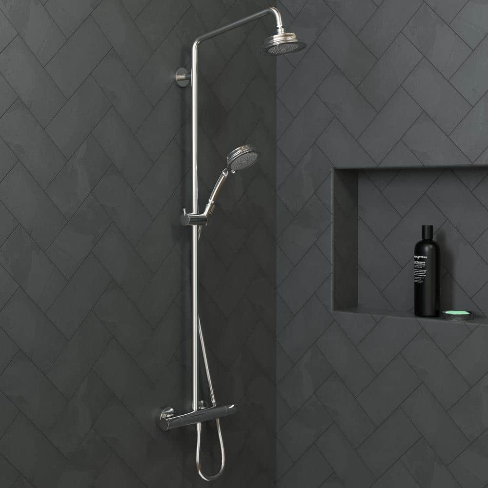 Chrome Classic 5-Inch Rain Showerhead with 3 Spray Settings