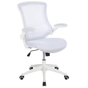 Mesh Mid-Back Swivel Desk Chair in White