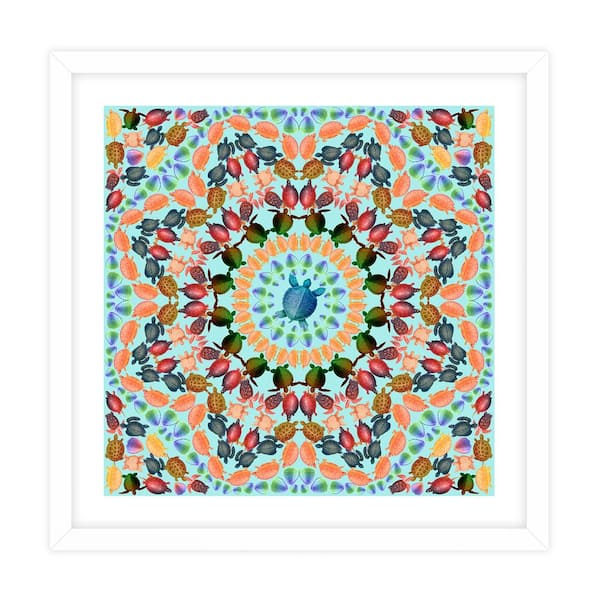 Unbranded Nature Kaleidoscopes Framed Animal Art Print 18 in. x 18 in.