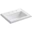 KOHLER Memoirs Classic Drop-In Vitreous China Bathroom Sink in White ...