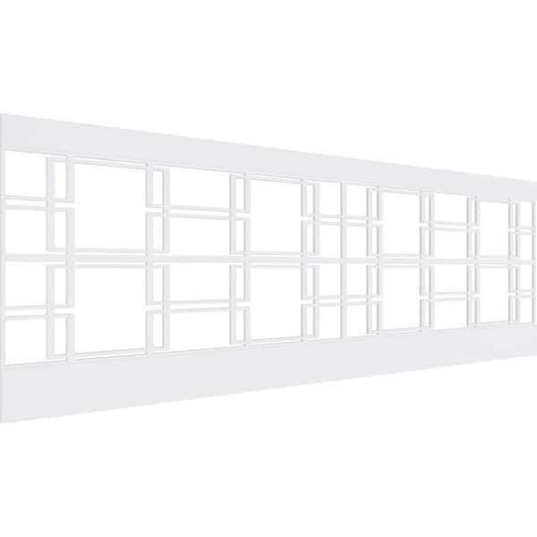 Ekena Millwork 32 in. H x 94-1/2 in. W 21.04 sq. ft. Granby PVC Wainscot Paneling Kit