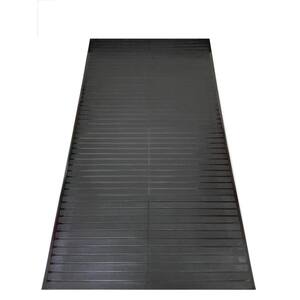 Floor Protector Clear 2 ft. 2 in. x 13 ft. Waterproof Non-Slip Clear Design Indoor Protector Runner Rug, Black