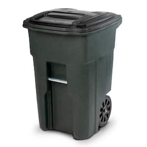 Toter 48 Gal. Blackstone Trash Can with Quiet Wheels and Attached Lid ...
