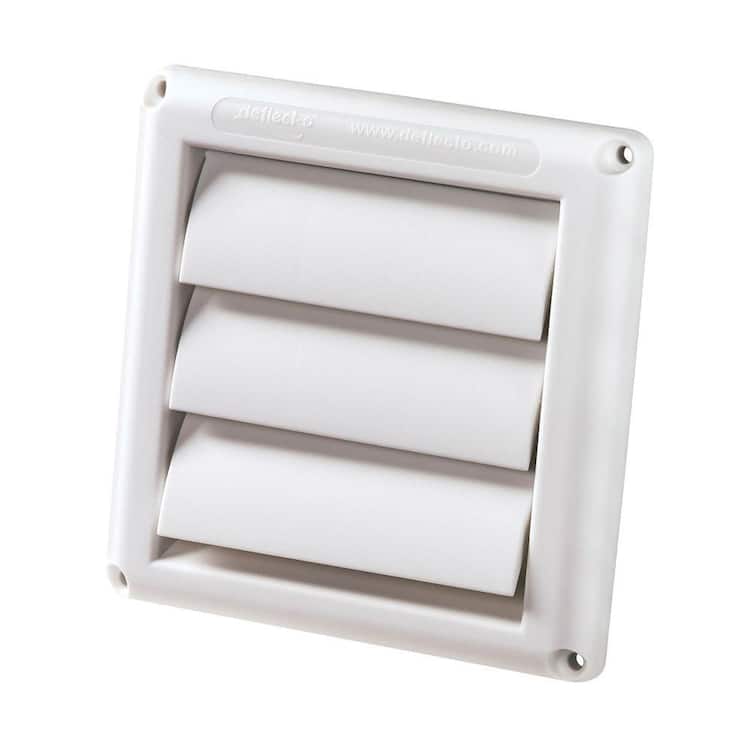 Everbilt 4 in. Dia. Dryer Exhaust Pipe White Louvered Hood