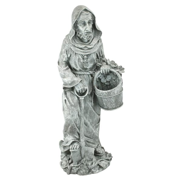Design Toscano 24.5 in. H St. Fiacre, the Gardener's Patron Saint Statue