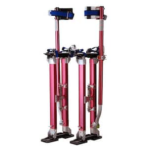 18 in. to 30 in. Adjustable Height Red Drywall, Painting, Work Stilts
