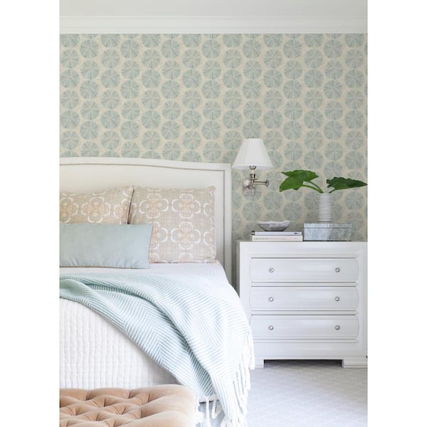 Sea Biscuit Blue Sand Dollar Matte Paper Pre-Pasted Wallpaper
