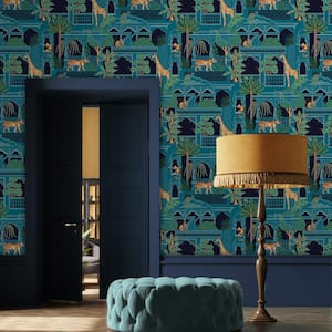 Ani mahal Navy Blue Wallpaper