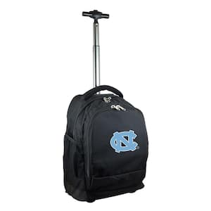 NCAA North Carolina 19 in. Black Wheeled Premium Backpack