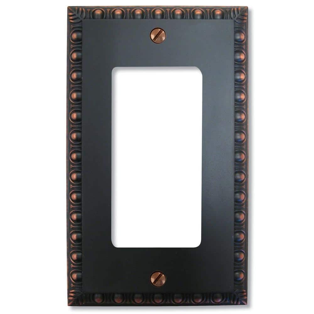 Aged Bronze Single Rocker Cast Metal Wallplate