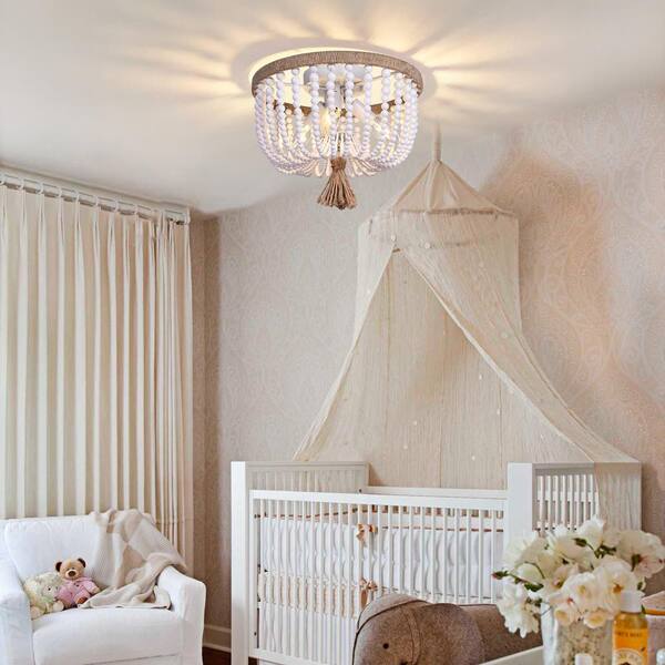 beaded nursery chandelier