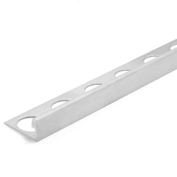 TrimMaster Silver 1/2 in. x 120 in. Aluminum L-Shaped Tile Edging Trim