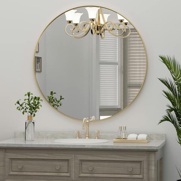 40/50/60/70cm Metal Fram Round Black/Golden Makeup Bath Mirror