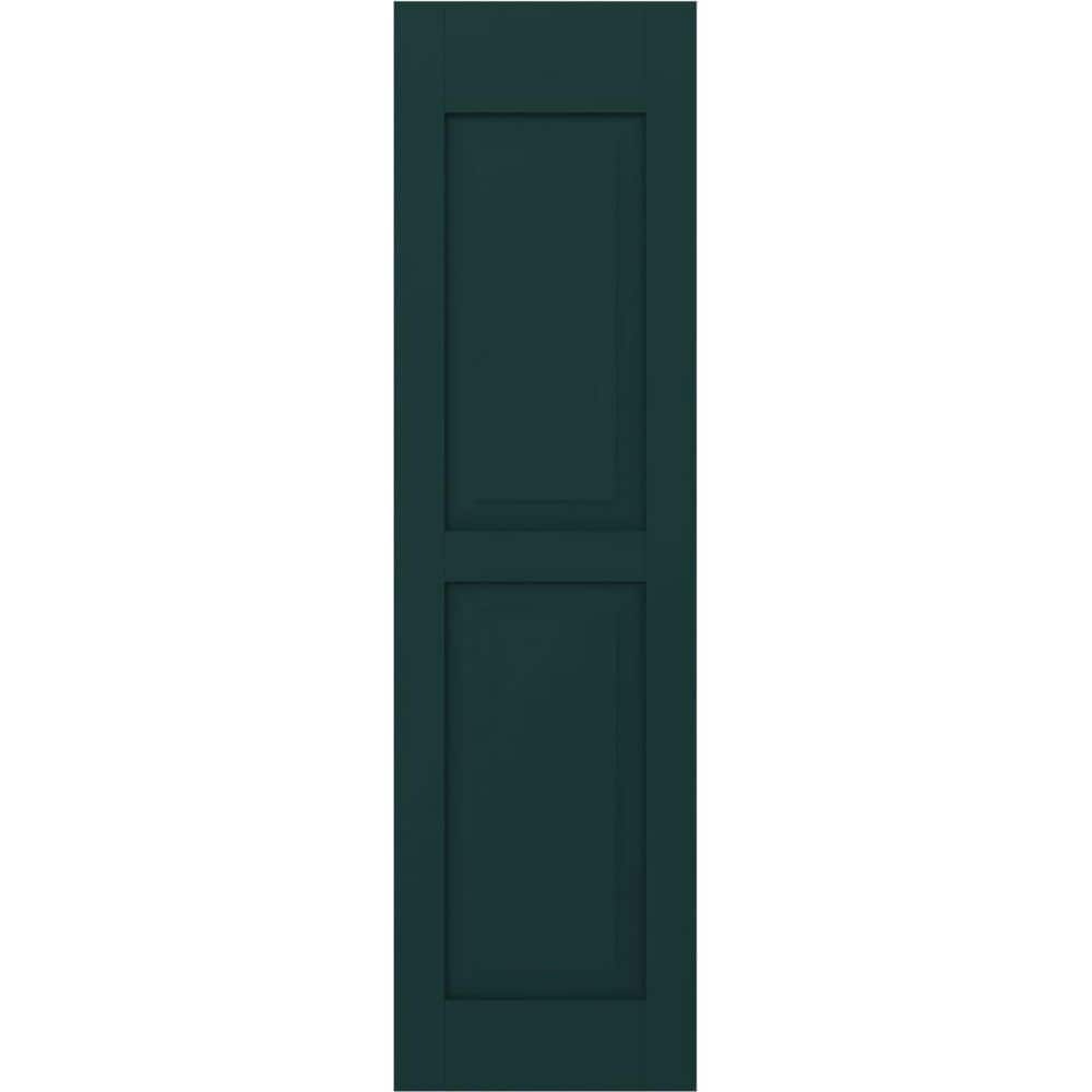 18-in W x 77-in H Americraft Two Equal Raised Panel Exterior Real Wood Shutters (Per Pair), Thermal Green price history on PriceWatchPro