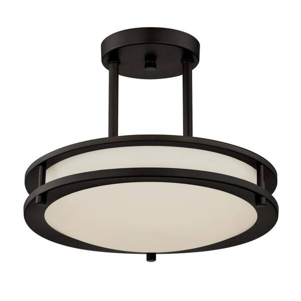 Westinghouse Lauderdale 75-Watt Oil Rubbed Bronze Integrated LED Dimmable Semi-Flush Mount