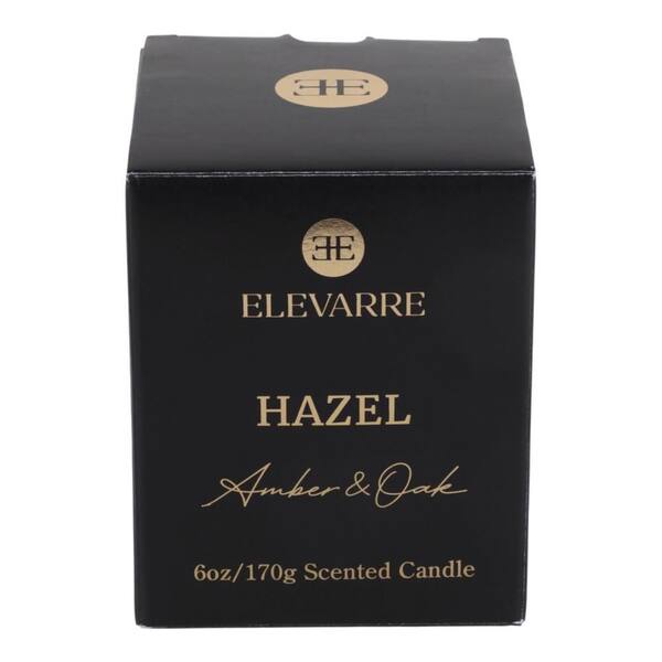 Liv & Skye 3.5 in. Red Amber and Oak 1 Wick Candle HD80586-08