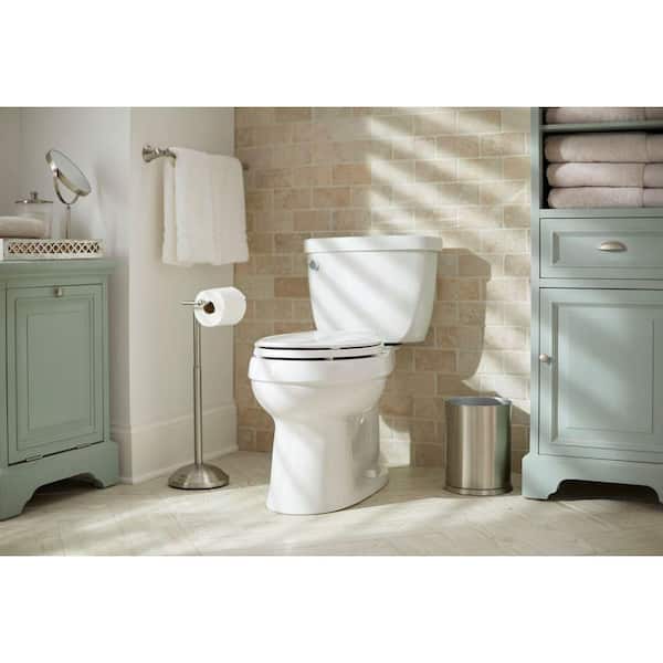 FK312 by Smedbo - Toilet Roll Holder Free Standing/Toilet Brush incl.  Container